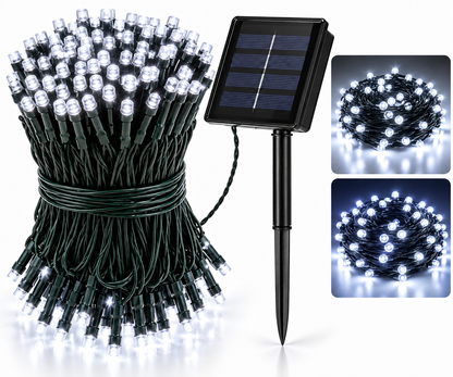 Luces Navidad Panel Solar 100 led