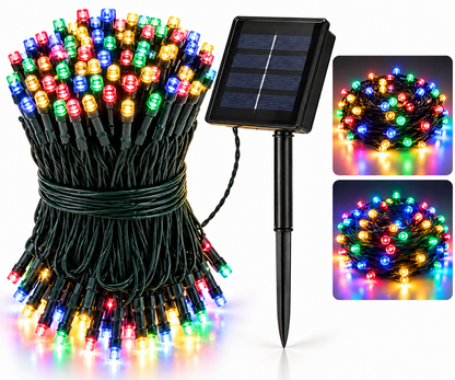Luces Navidad Panel Solar 100 led